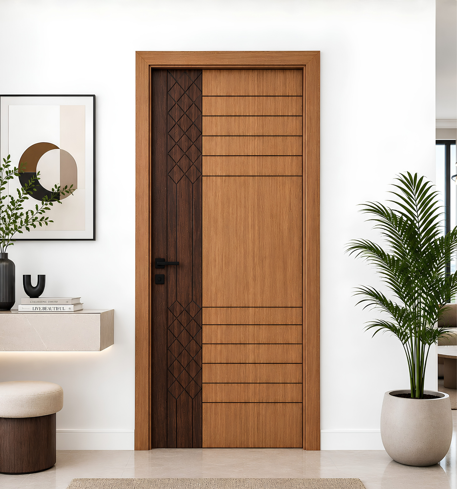 Engineered wood door