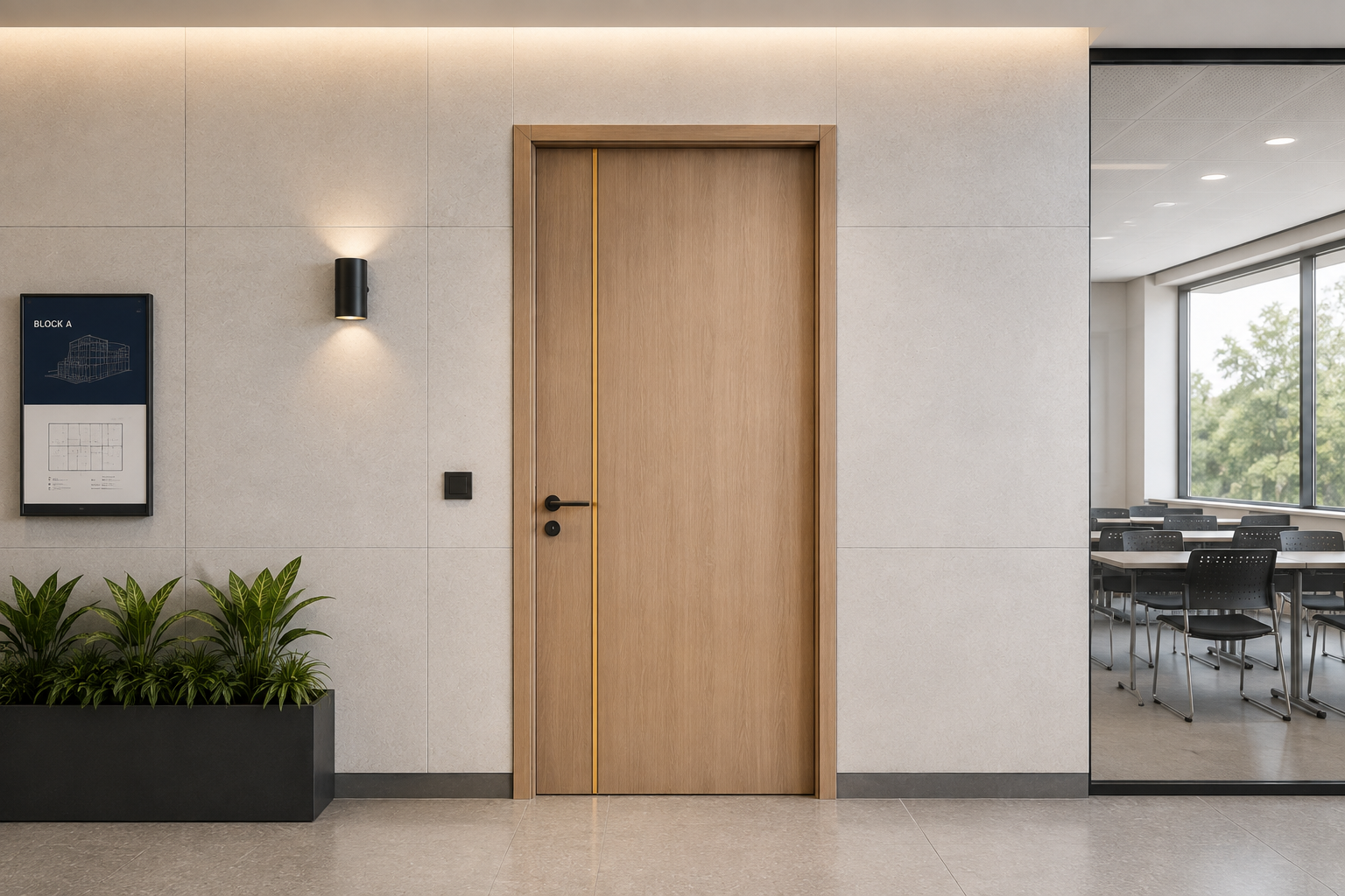 Commercial building entrance