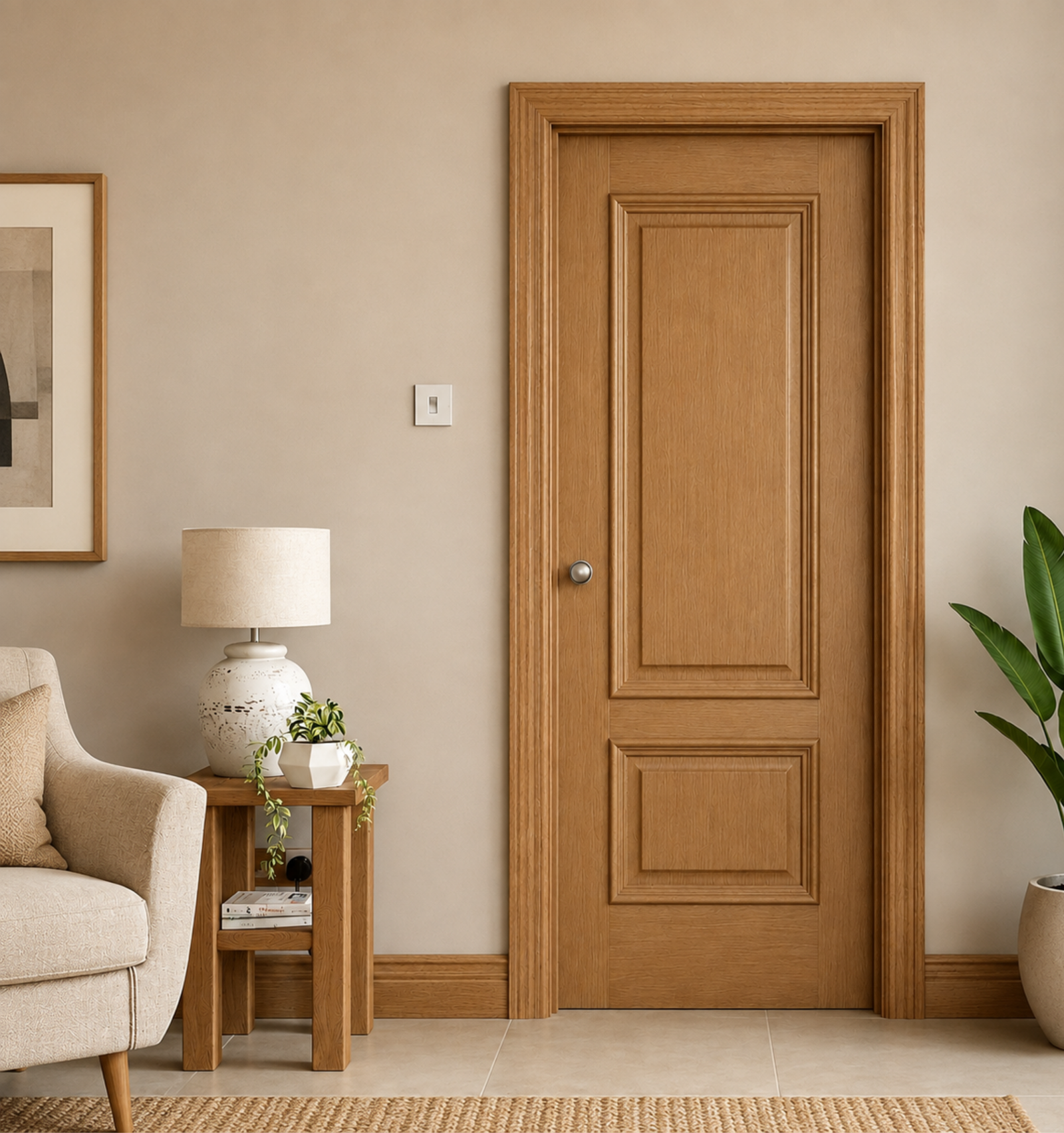 Raised panel door